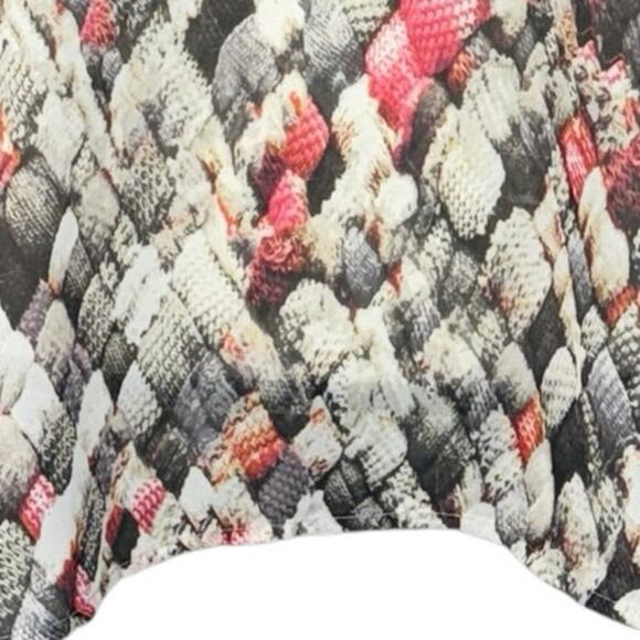 Liz Claiborne Large Top Abstract Long Balloon Sleeves Semi-Sheer Lightweight - Picture 7 of 9